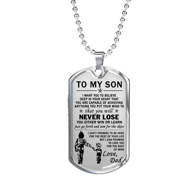 Dog Tag To My Son - Father and Son, Vegeta and Trunks Dragon ball Inspirational